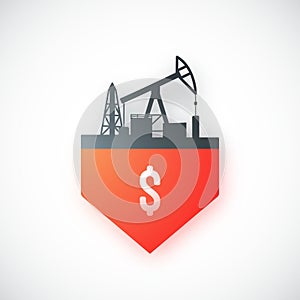 Oil crisis icon.