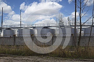 Oil depot.Fuel storage warehouse.Storage of diesel fuel in large volumes