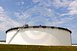 Oil depot storage tanks