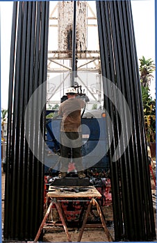 Oil drill operator photo