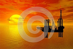 Oil-drilling platform