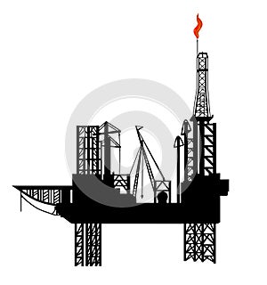 Oil drilling platform