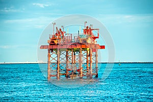 Oil drilling platform offshore