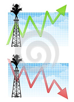 Oil Drilling Rig With Charts