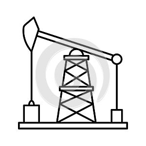 Oil drilling Vector Icon which can easily modify or edit