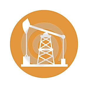 Oil drilling Vector Icon which can easily modify or edit