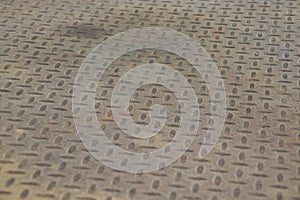 Oil drips grunge Industrial Checker Plate Background Texture wit