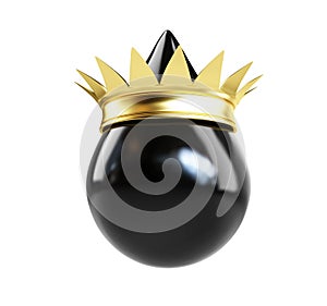 Oil drop with a golden crown crown