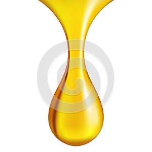 Oil drop or honey isolated on white background as industrial and petroleum concept. vector illustration