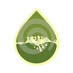 Oil drop icon, can be used for logo and brand name, vector illustration