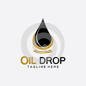 Oil drop logo vector illustration design template,design inspiration vector template for industry company  logo