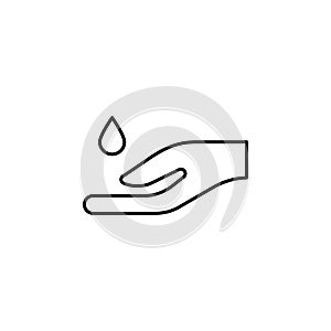 Oil drop for spa, hand outline icon. Signs and symbols can be used for web, logo, mobile app, UI, UX