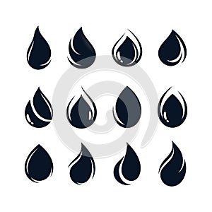 Oil drop vector icon illustration