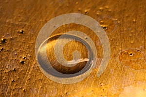 Oil Drops on Metal surface