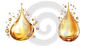 Oil Drops Serum Droplet Skincare Gold Drops Looks Realistic On Transparent Background Png V2 Generative Ai