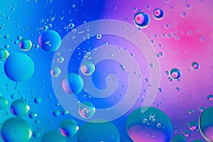 Rainbow abstract background picture made with oil, water and soap