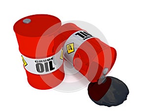 Oil drums leaking
