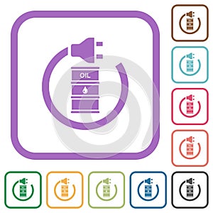 Oil energy simple icons photo