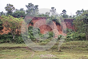 oil erosion in the bank of Shilabati river at Gangani