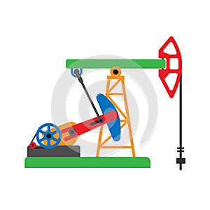 Oil extraction platform vector illustration