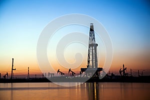 The oil field derrick