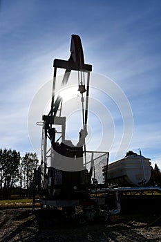 Oil Field Pump Jack Silhouette