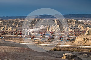 Oil field and wind erosion landform