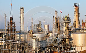 Oil and gad storage tank in refinery