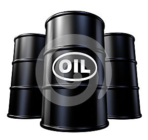 Oil and gas barrels and drums symbol photo