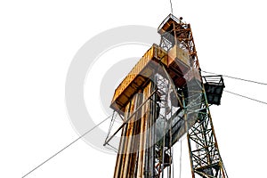 Oil and Gas Drilling Rig. Oil platform  on white background.