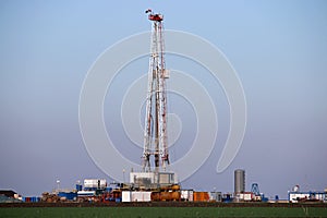 Oil and gas drilling rig in oilfield industry