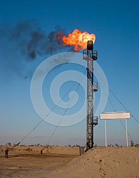 Oil gas flare