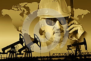 Oil and gas industry background.