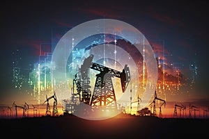 Oil gas industry business. Created with generative Ai technology