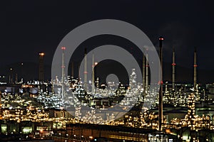 Oil and gas industry,night time