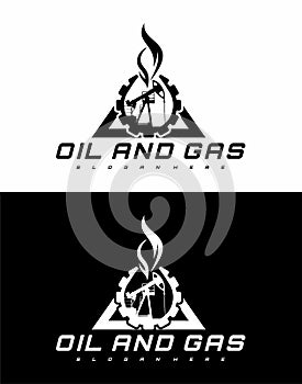 oil and gas industy logo design vector