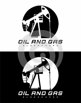 oil and gas industy logo design vector