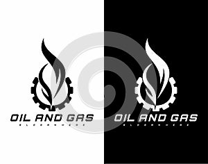 oil and gas industy logo design vector