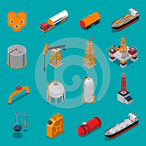 Oil And Gas Isometric Set