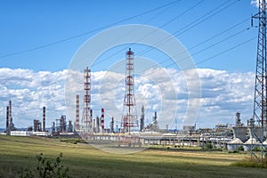 Oil, gas and petrochemical refinery factory. power and energy business