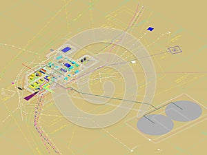 Oil & gas plant project planning, 3D model planning