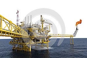 Oil and gas platform or Construction platform in the gulf or the sea