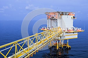 Oil and gas platform in the gulf or the sea, The world energy