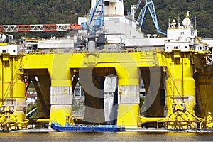 Oil and gas platform in Norway. Energy industry. Petroleum