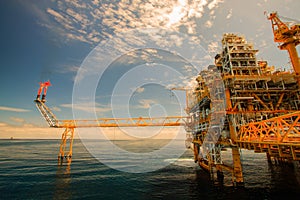 Oil and gas platform in offshore