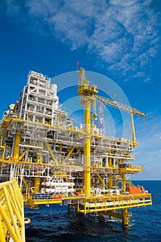 Oil and Gas processing platform,producing gas condensate and water and sent to onshore refinery.