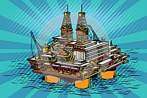 Oil and gas producing offshore platform