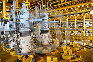 Oil and gas production slot on the platform, Well head control on oil and rig industry