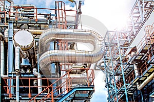 Oil and gas refinery industry zone, A equipment of oil refining factory