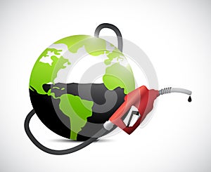 Oil globe gas pump illustration design